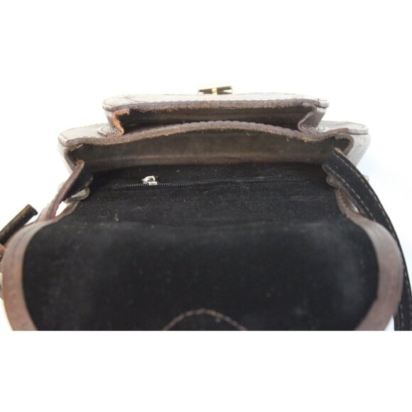 Peruvian Leather Bag Small Purse Woven Textile Women Shoulder Cross Body Saddle - Picture 9 of 11